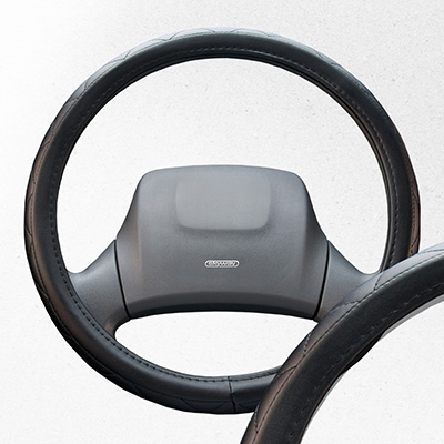 Оплетка SKYWAY экокожа L Hit- 2 Черная S01102024